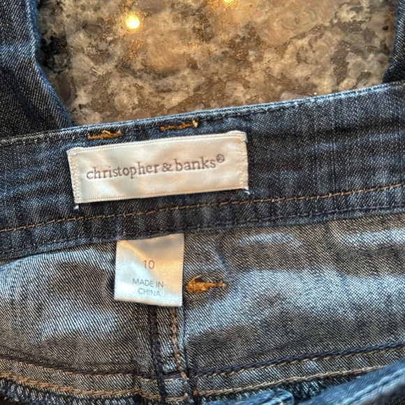 Christopher & Banks Boho style baggy wide leg jeans 10 - Picture 9 of 14